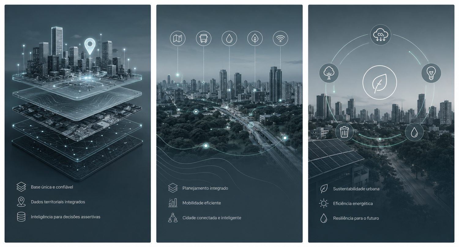 Os três pilares das cidades inteligentes: base e dados, planejamento urbano integrado e sustentabilidade