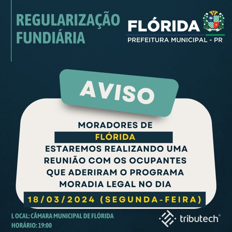 Tributech – Regularização Fundiária em Flórida/PR: Rumo à Legalidade e Estabilidade com o Programa Moradia Legal