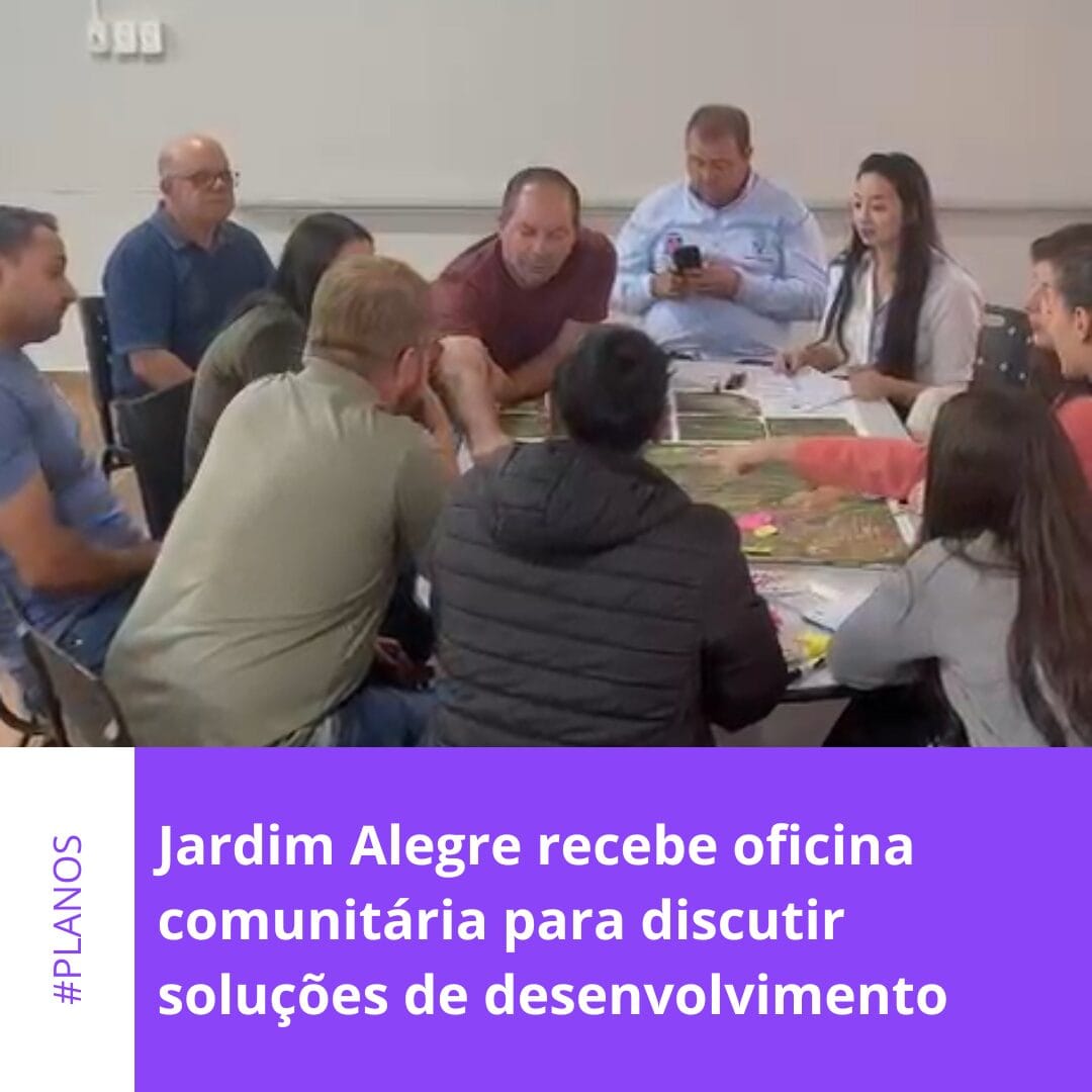 Jardim Alegre recebe oficina comunitária para discutir soluções de desenvolvimento