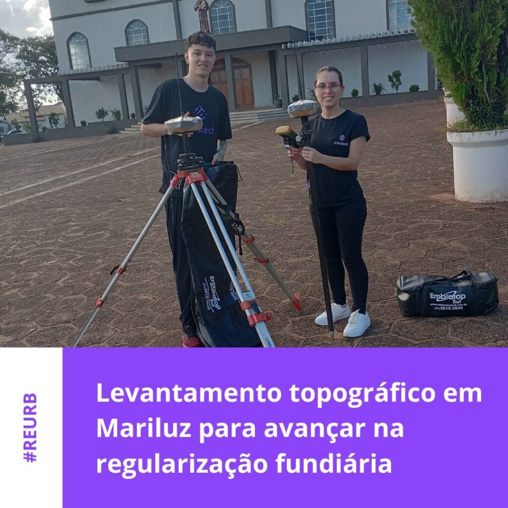 Levantamento topográfico em Mariluz para avançar na regularização fundiária