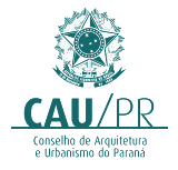 Selo de registro da Tributech no CAU, Conselho de Arquitetura e Urbanismo